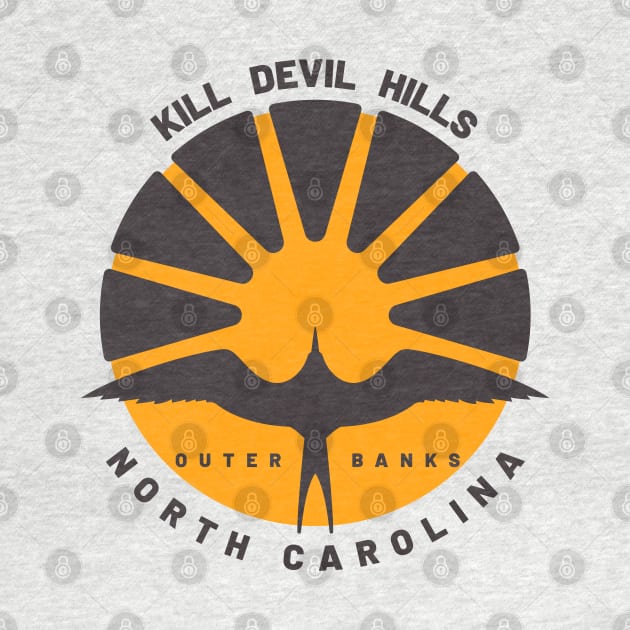 Kill Devil Hills, NC Outer Banks Sunrise Bird in Flight by Contentarama